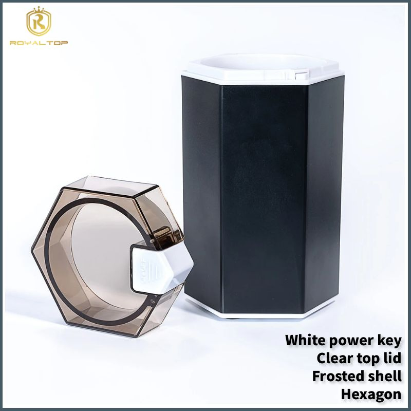 Stainless Steel Coffee and Spice Electric Mill Hexagonal One-Button Electric Grinder for Coffee Beans Spices Herbs Nuts Grains