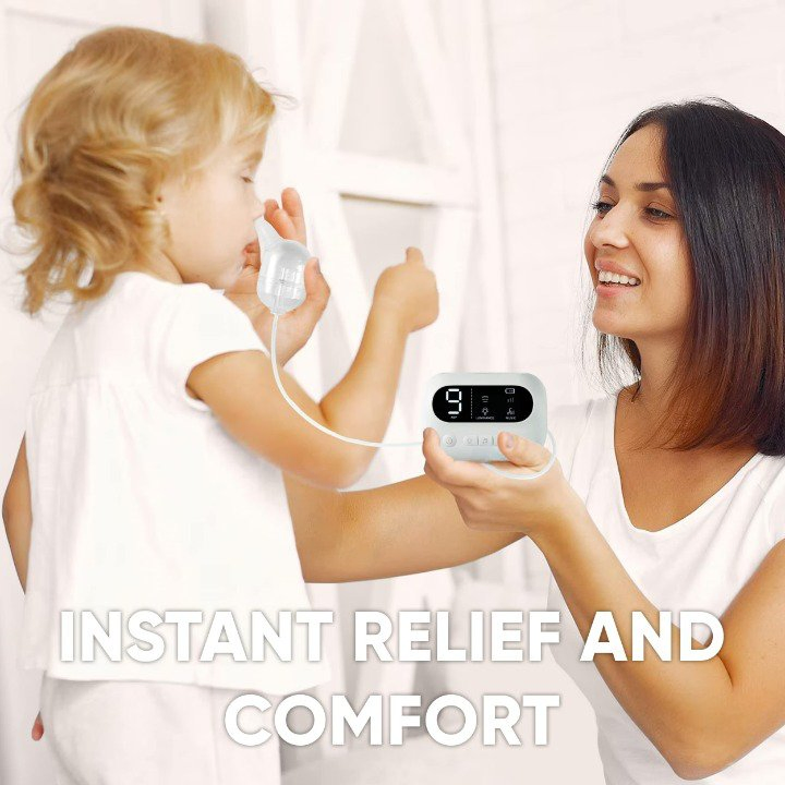 Baby Night Light Nose Booger Sucker Rechargeable Kids Toddlers Nasal Aspirator