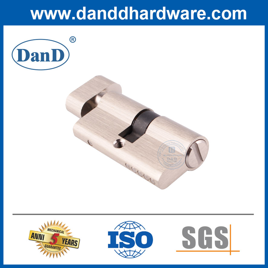 Bathroom Door Lock 60mm Satin Nickel Solid Brass Door Lock Cylinder