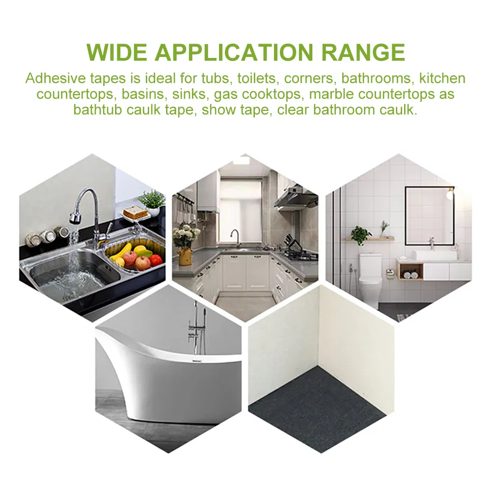 Flexible Peel and Stick Caulk Strip for Bath and Tile