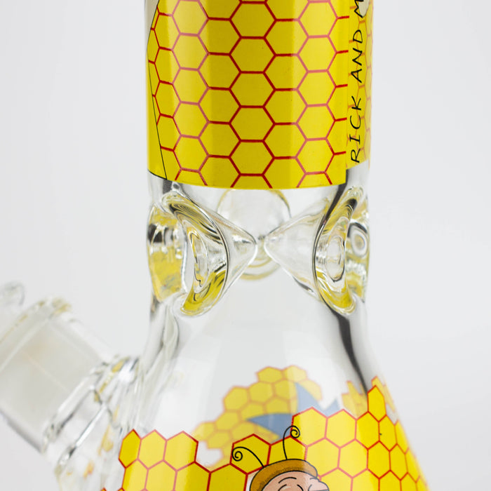 14" RM Decal 7mm Glass Water Sweet Puff Pipe Glass Water Pipe