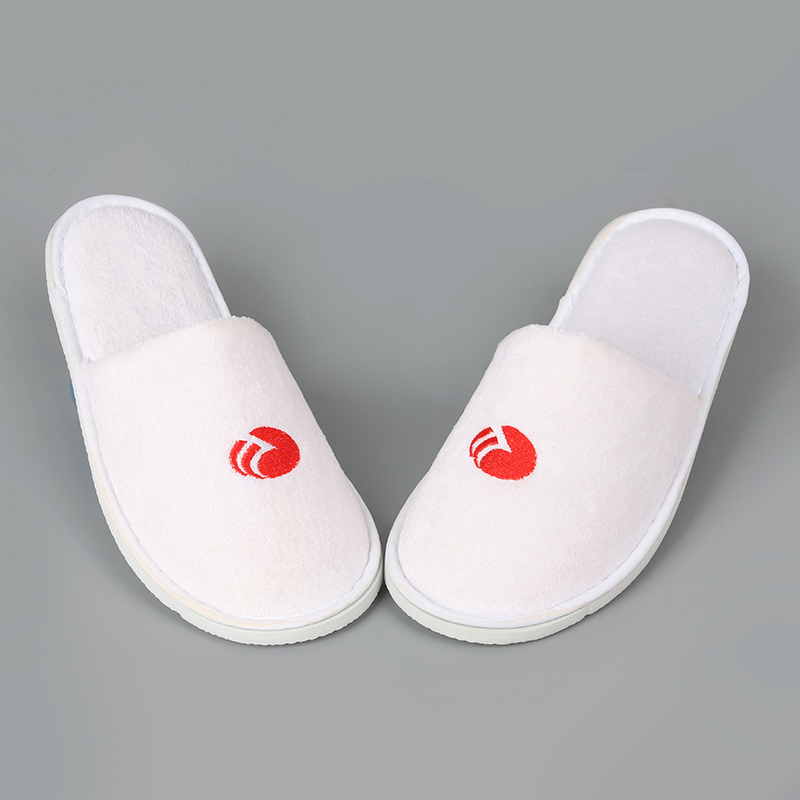 Wholesale Hotel Velour Slippers Recycled Biodegradable Terry Slippers for Hotels