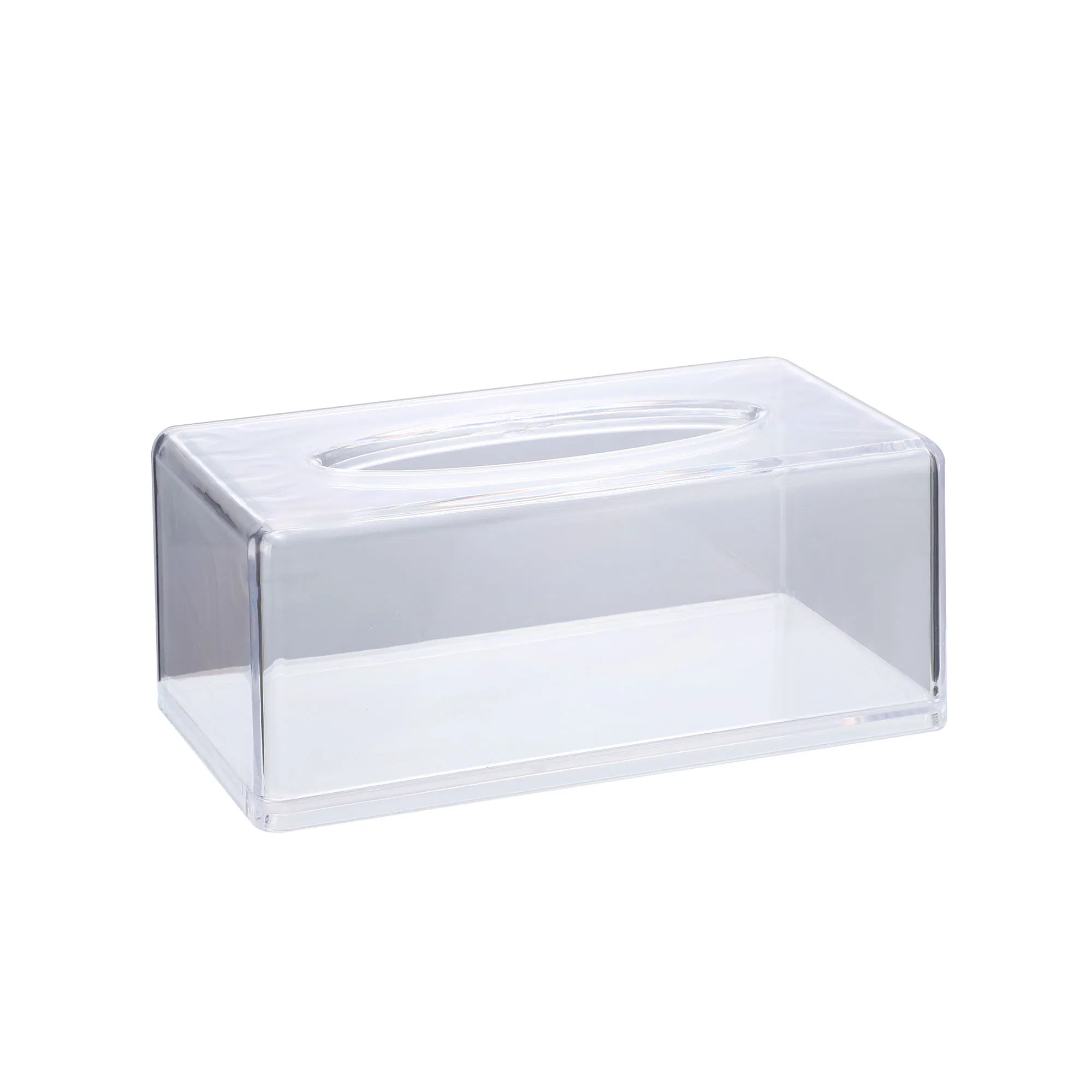 Luxury PC Tissue Holder - Ultra-Transparent Textured Acrylic Design