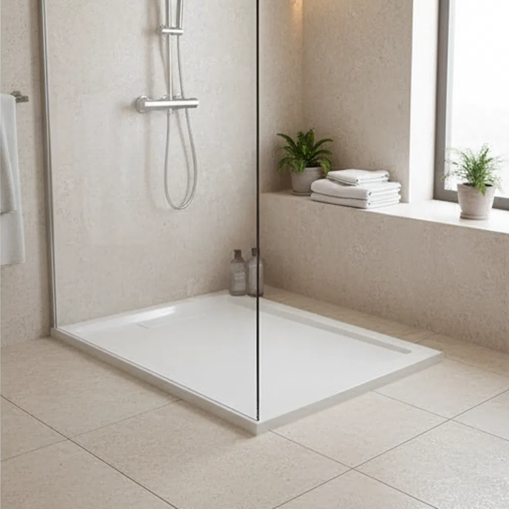 Stylish 60X32 Acrylic Shower Tray in White for Contemporary Spaces