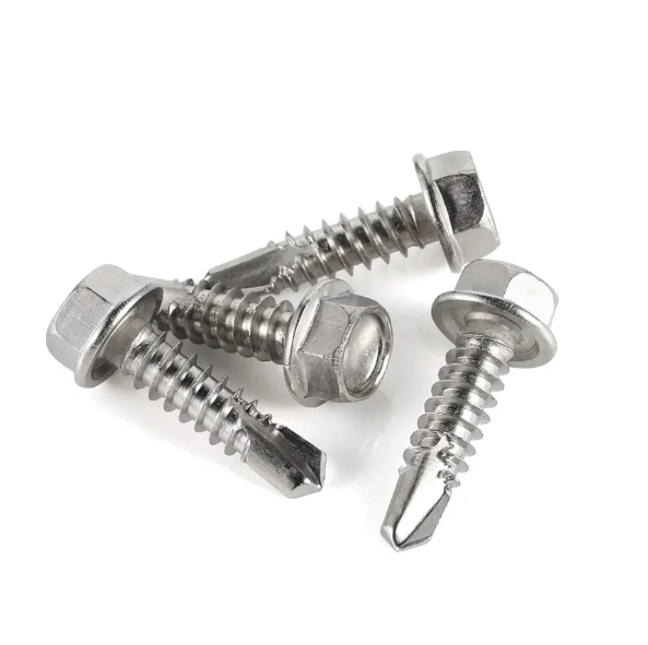 DIN7504 Stainless Steel Hex Washer Head Self Drilling Tek Sheet Metal Screws