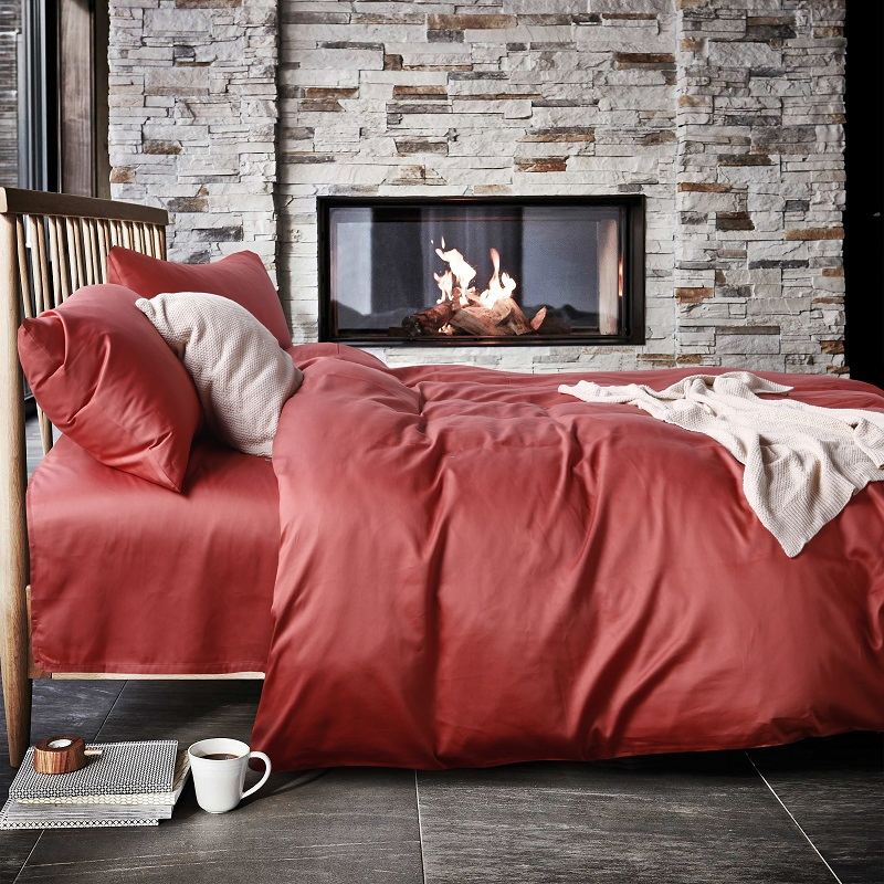 White Hotel 300t Classic Satin Dyed 100% Cotton Bedding Set (JRD179)