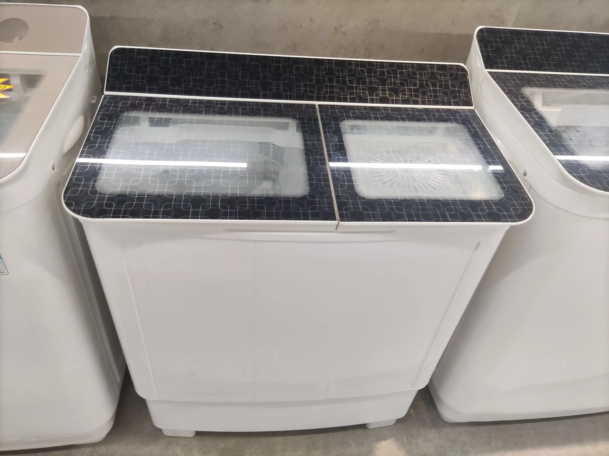 13kg Big Washer Clothes Washing Machine with Twin Tub and Glass Cover