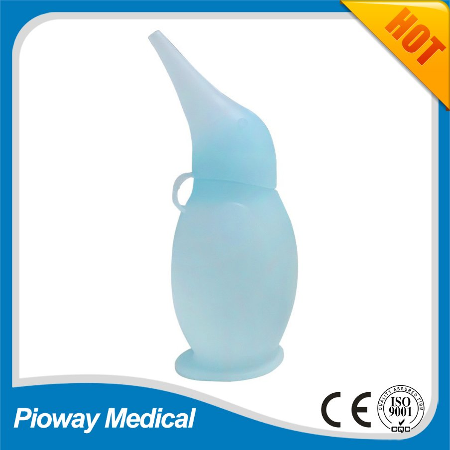Soft Silicone Manual Nasal Aspirator in Cute Penguin Design