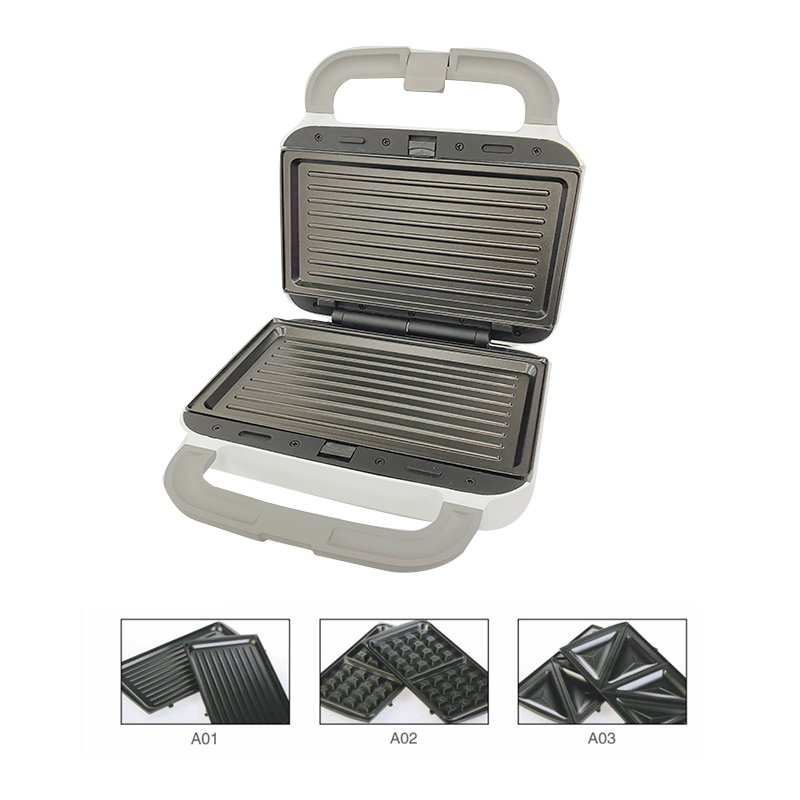 New Design Detachable Plates Optional Electric Sandwich Maker Snack Maker Waffle Maker with Timer