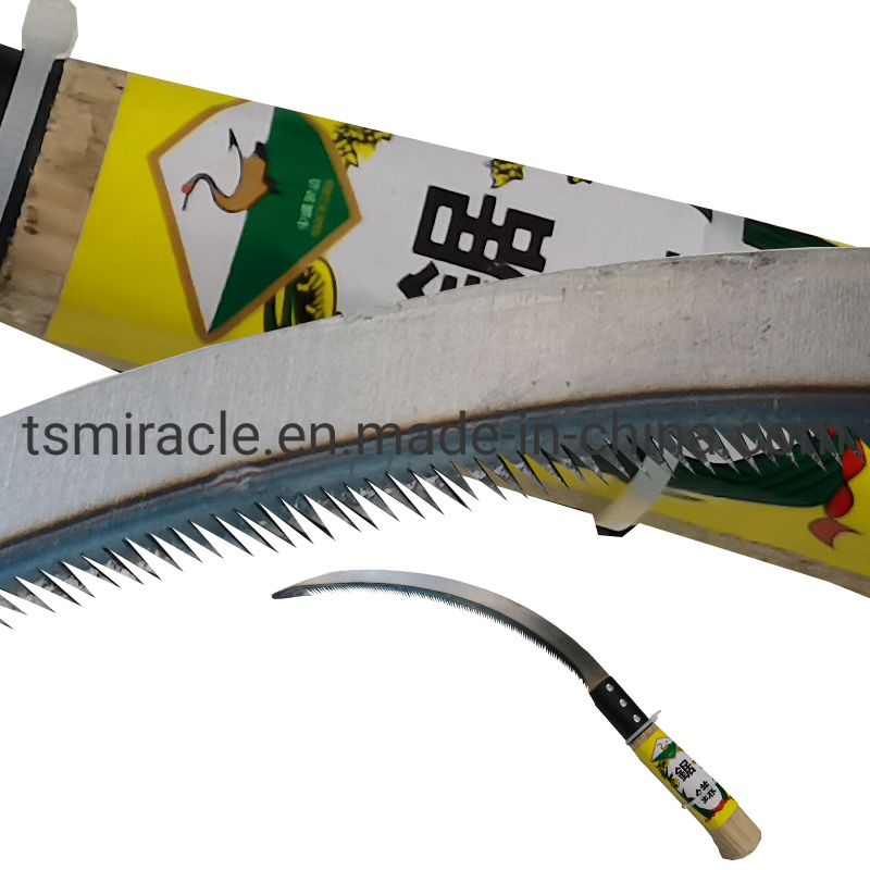 Export High-Quality Agricultural Sawtooth Sickle Cutting Hemp Rope Rice Water Grass Rape Leek Sickle