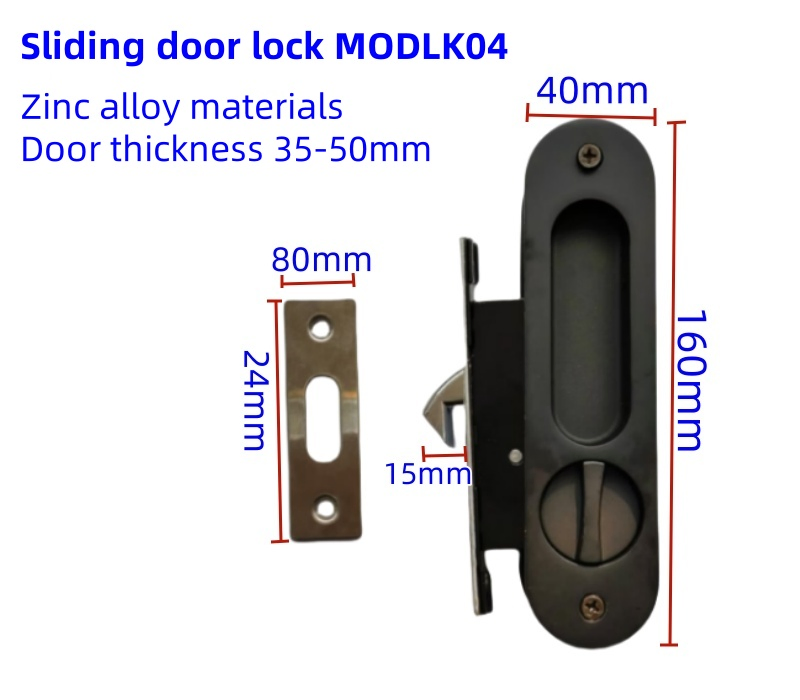 Sliding Folding Hook Door Lock Hidden Concealed Door Steel Lock Set with Key Wooden Bathroom for Cupboard Glass Cabinet Door