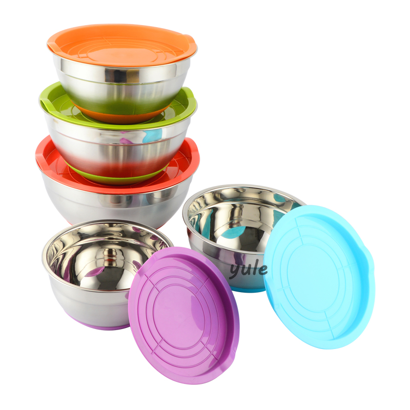 Multi-Size Stainless Steel Mixing Bowl with Silicone Bottom