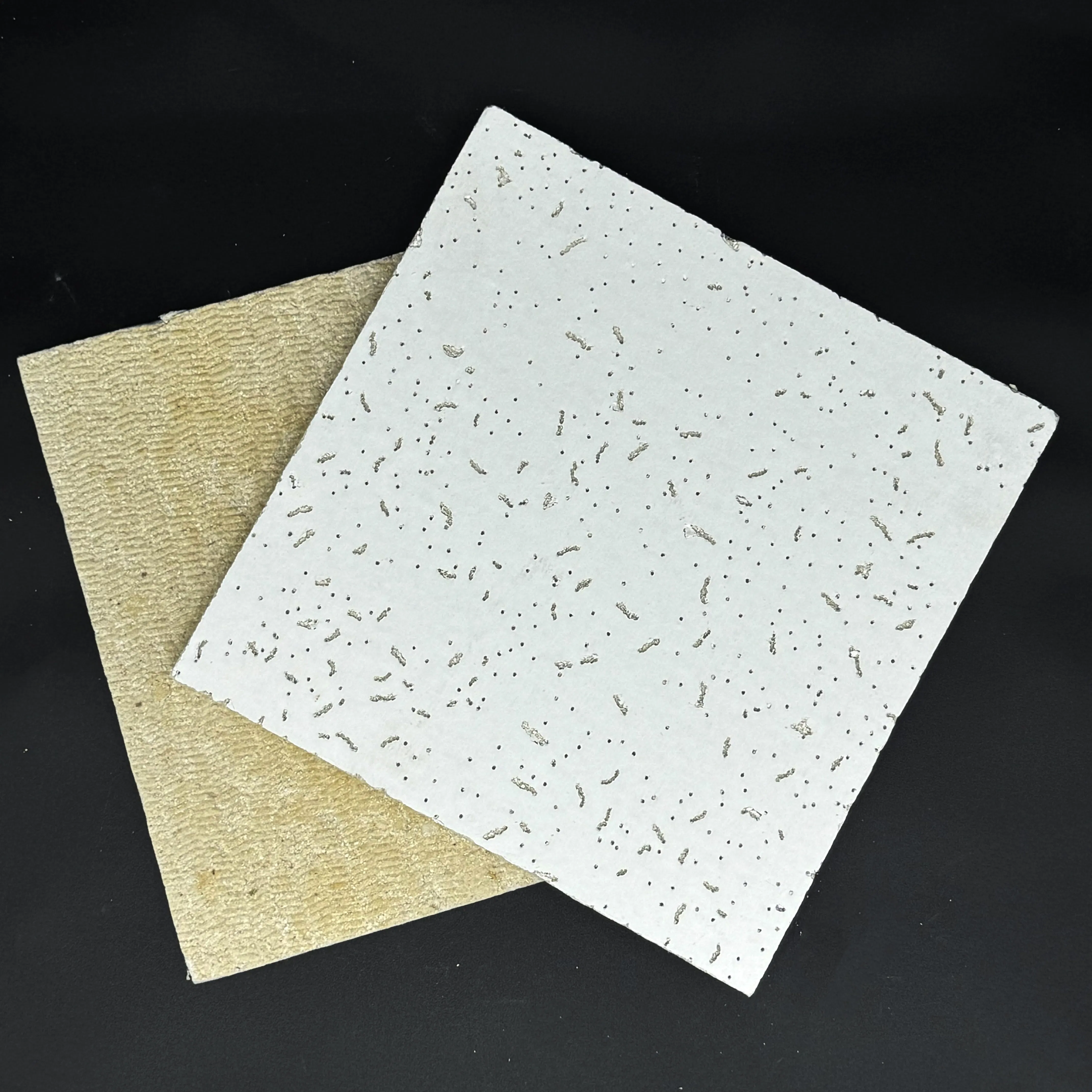 Fire Rated Mineral Wool Board Ceiling Tile Elegant Fissured Acoustic Ceiling Tiles for Custom Interior Designs with Stable Performance