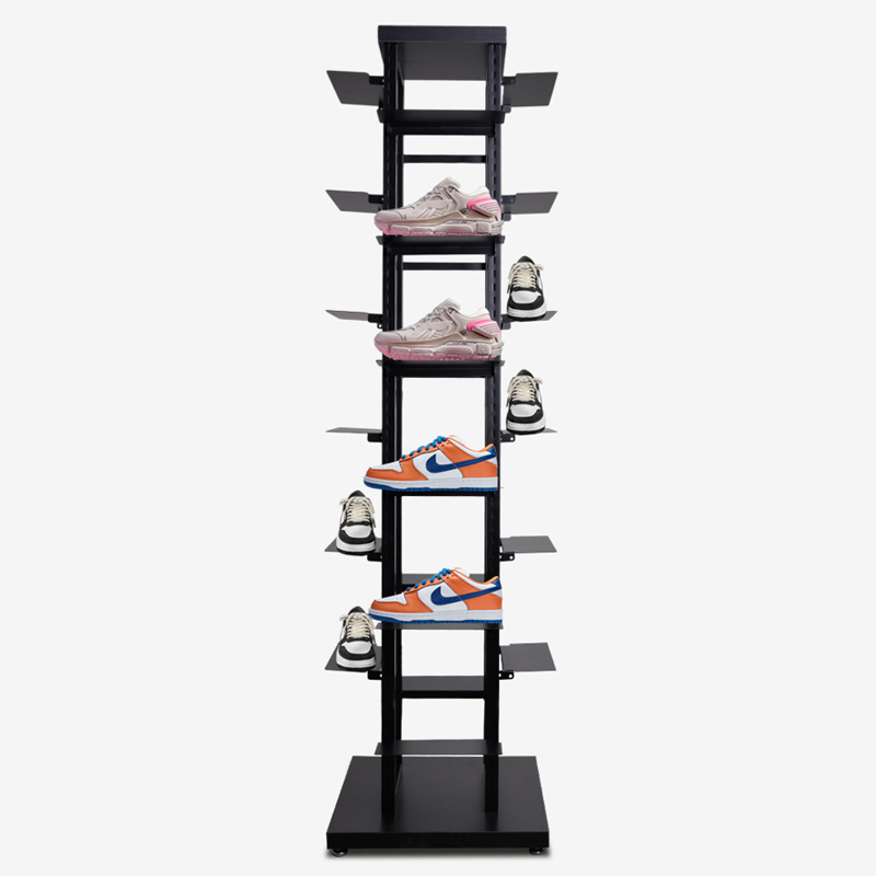 Full Way Retail Sneaker Store Metal Layer Shoe Display Rack Stand for Shop