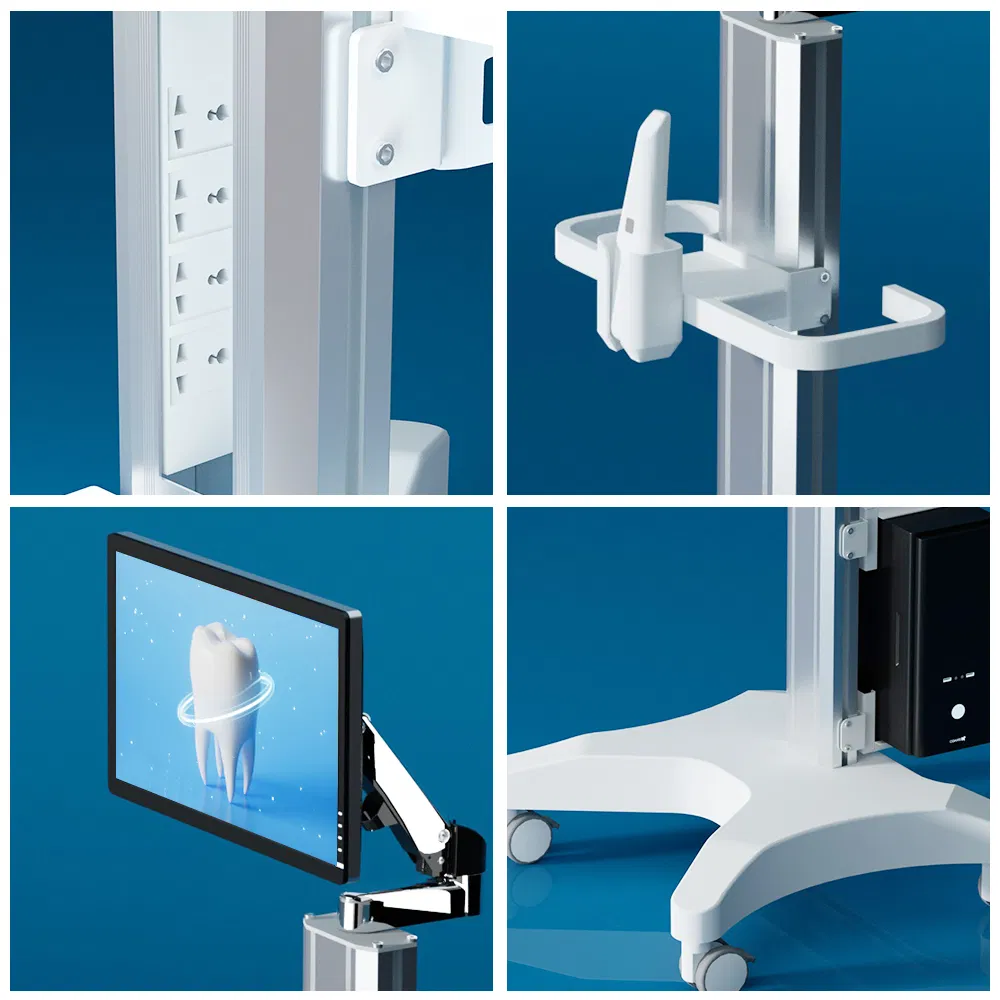 Oc-1 Hospital Medical Trolley Nurse Mobile Have Computer Laptop Medical Workstation Dental Cart OEM Packing Furniture Type