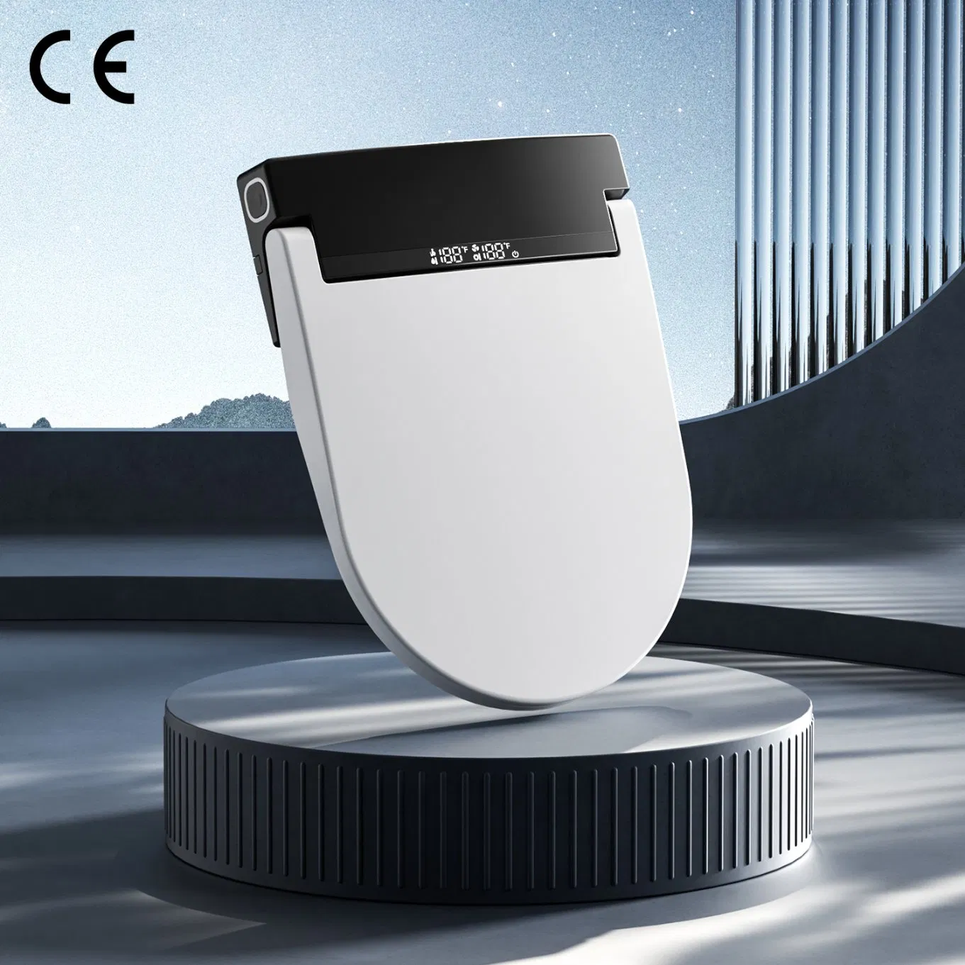 U Shape Intelligent Toilet Lid Slow Close Electric Bidet Heated Cover with Auto Spray Remote Ultra Smart Toilet Seat