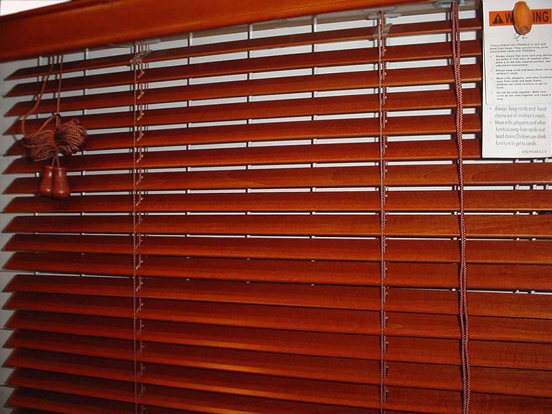 Teak Color Wooden Material Window Venetian Blinds