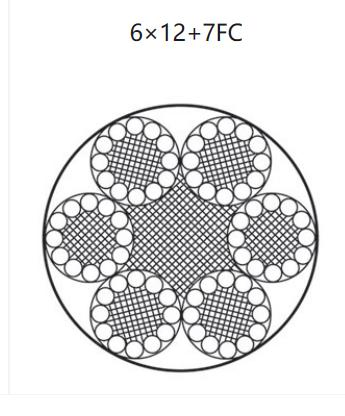 Black or Hot Dipped Galv 6*12+7FC Stainless Steel Aircraft Cable for Wire Rope Clip
