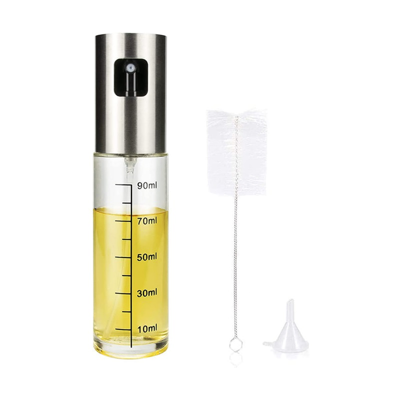 100ml Cooking Oil Spray Glass Bottle Stainless Steel Nozzle Sprayer