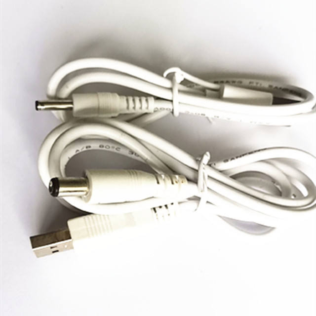 USB to DC 5.5X2.1mm Plug Power Charging Cable