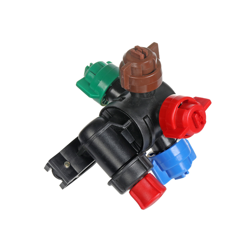 5 Way Teejet Nozzle Holder Anti-Drip Flat Fan Spray Mutihead Wet Boom Nozzle with Diaphragm Check Valve for Wet Boom