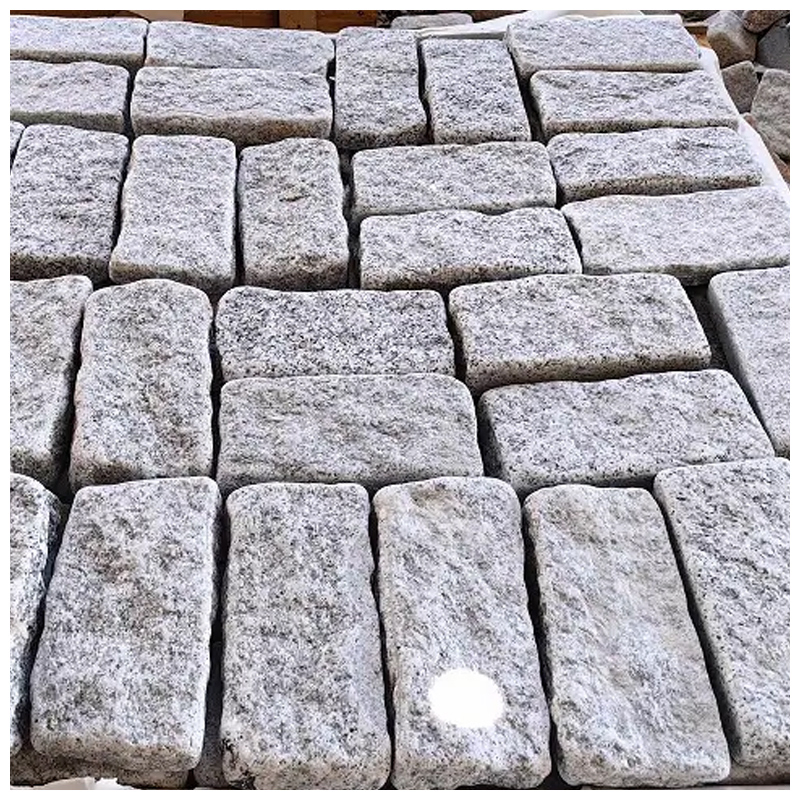 G603 Light Grey Granite Tumbled Driveway Cobblestone