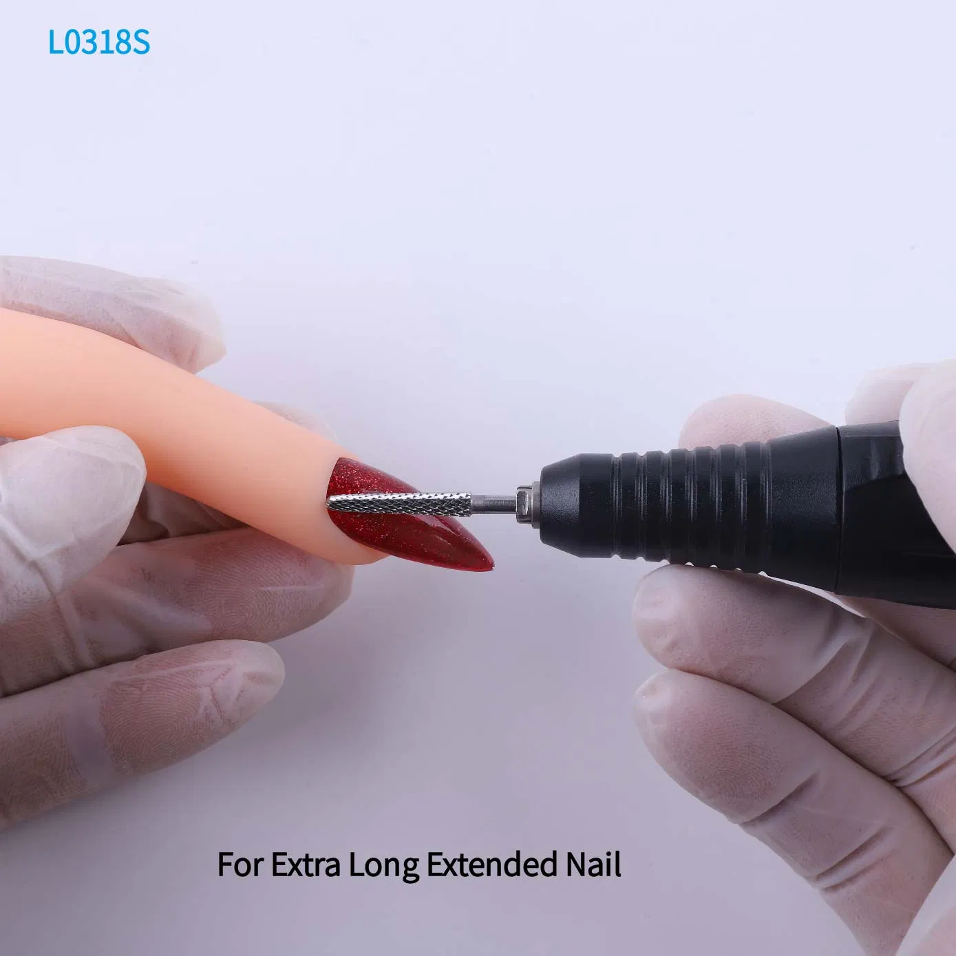 Extended Extra Long Nail Use 18mm Super Long Tip Under Nail Cleaner Carbide Nail Drill Bit