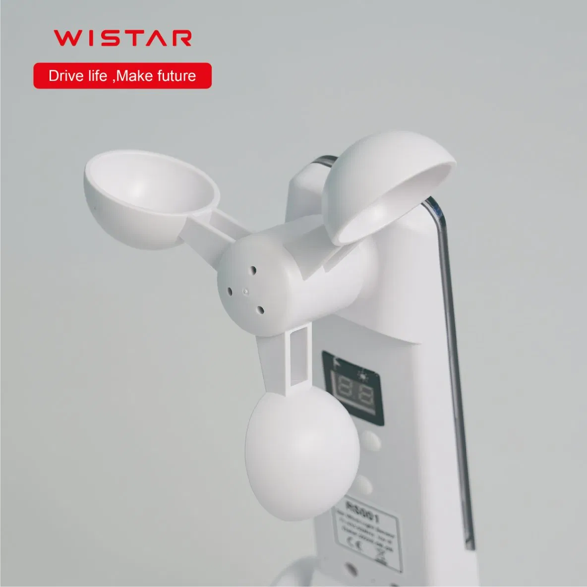 Rolling Code 433.92MHz Sun and Wind Sensor, Solar Charging (RS001)