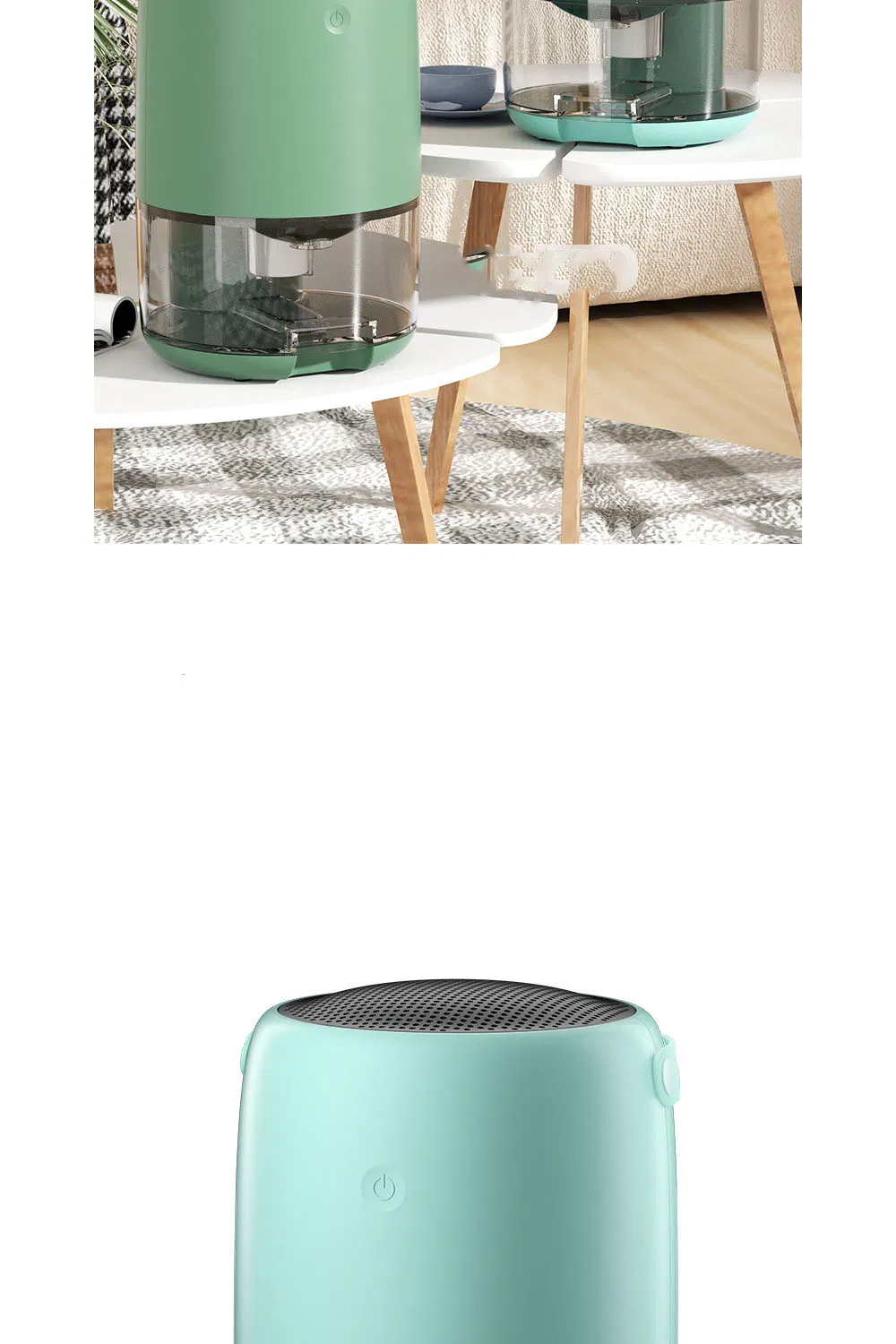 Ultra Quiet Dehumidifier Small Portable Moisture Absorber Bedroom Air Dryer Damp