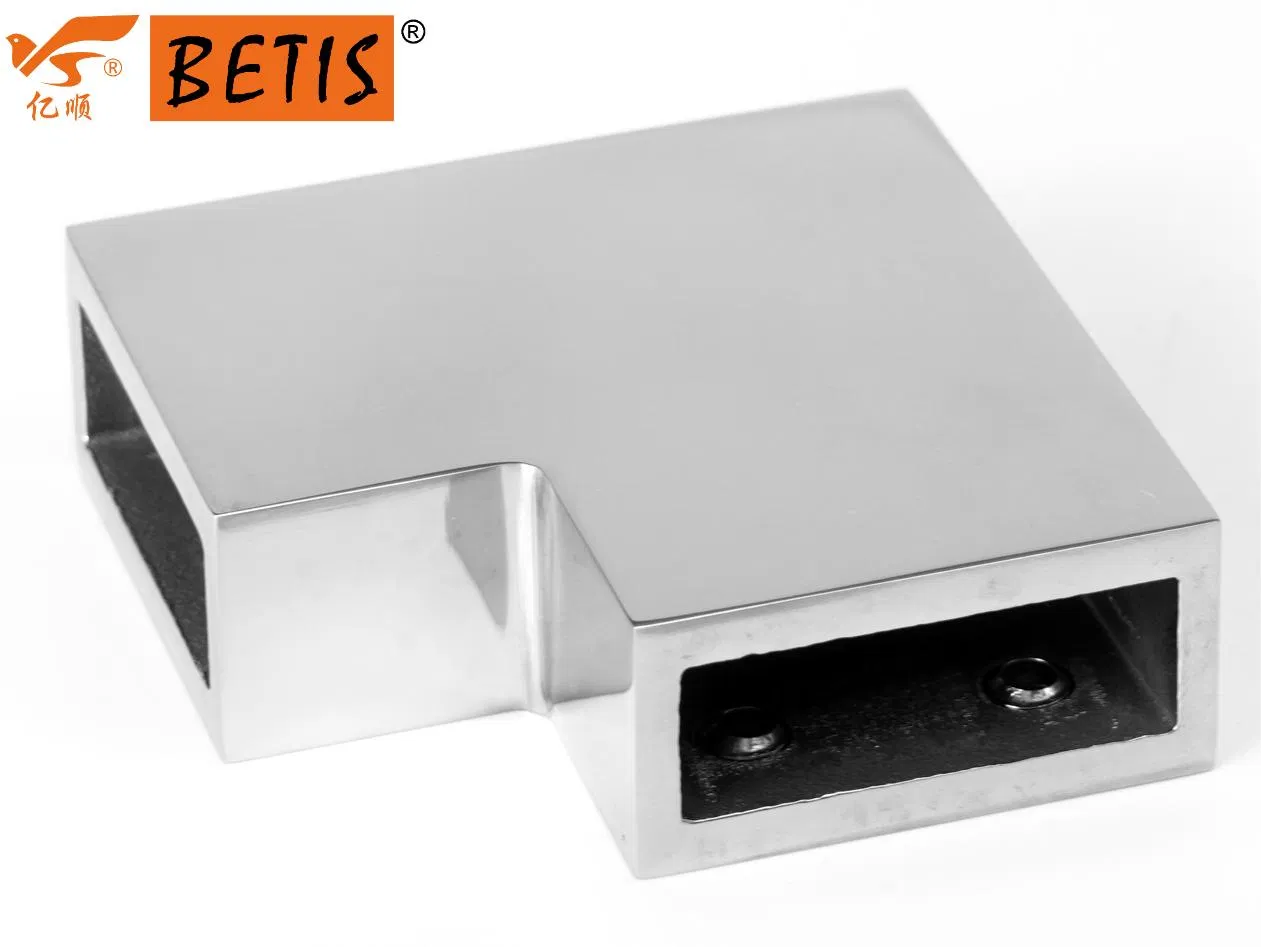 OEM Frameless Tempered Glass Door Hardware 304-Stainless-Steel Bathroom Accessories Shower Enclosure Hardware Mirror-Finish Pipe Rack Connector