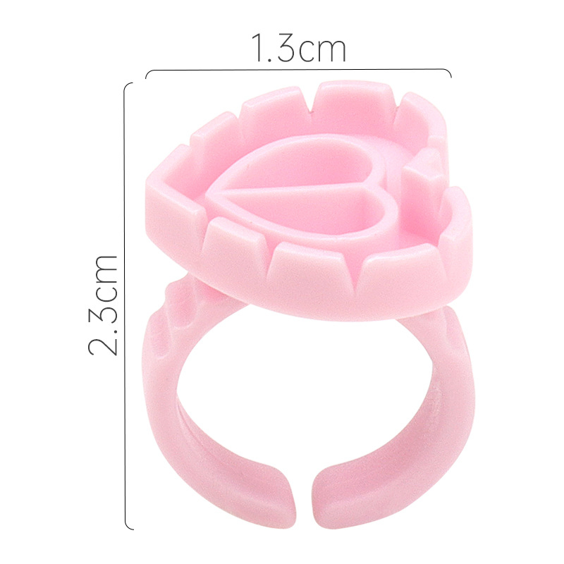 Disposable Heart-Shaped Eyelash and Eyebrow Glue Ring