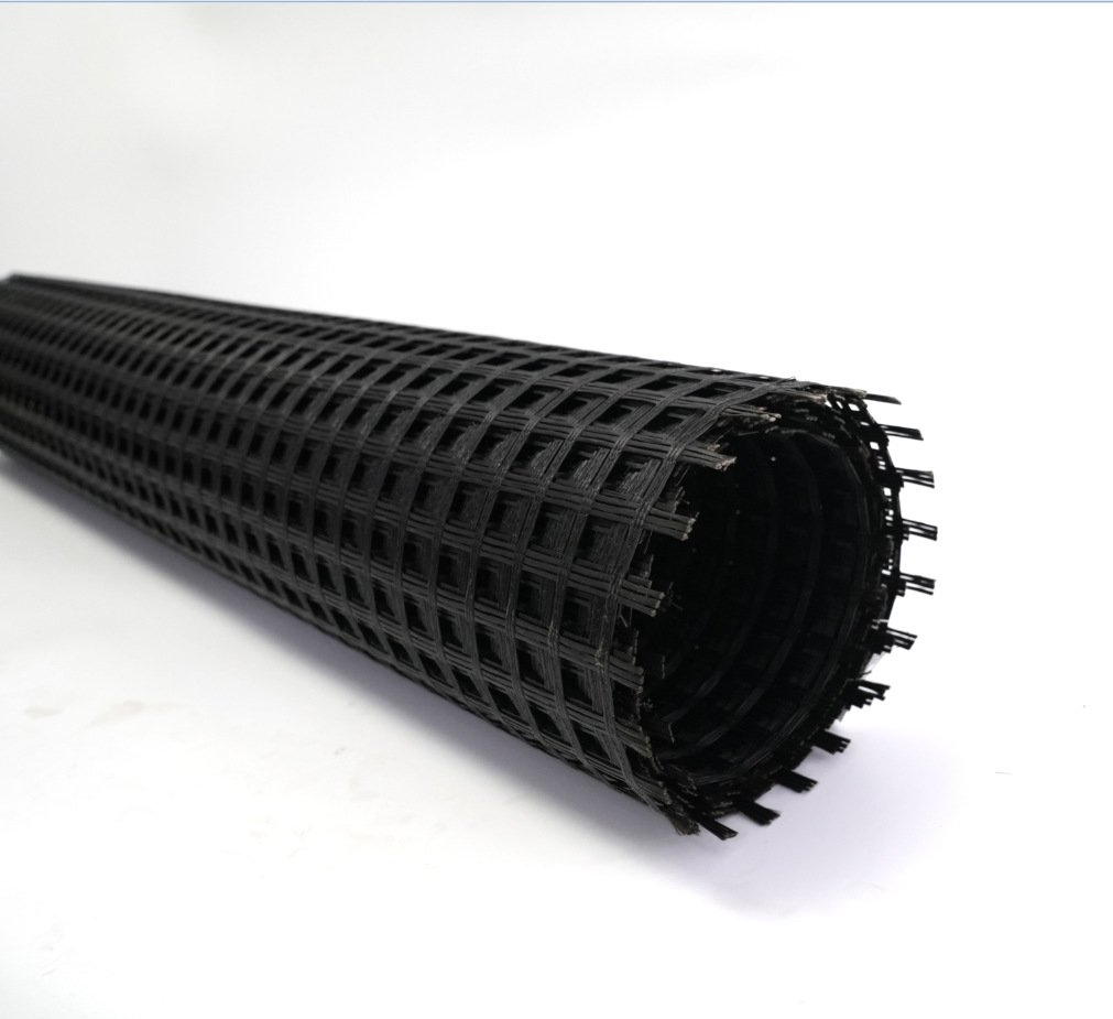 Warp Knitted Fiberglass Geogrid Composite Nonwoven Geotextile for Concrete Road Surface