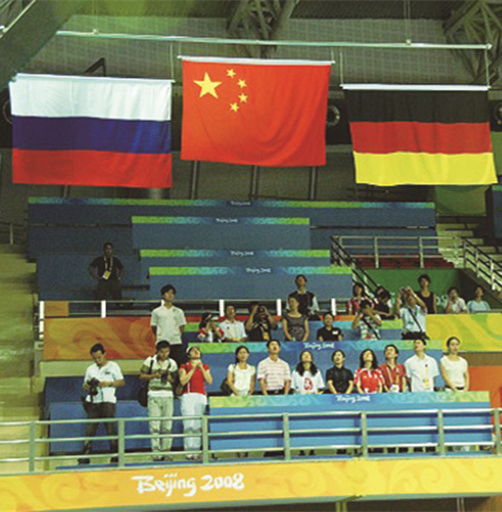 Award Ceremony Horizontal Flag Pole Raising System for Opening and Closing Ceremony