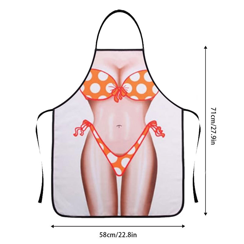 a Variety of Quirky Printed Aprons, and Creative Anti-Stain Aprons for Men's and Women's Parties Kitchen Cooking Aprons