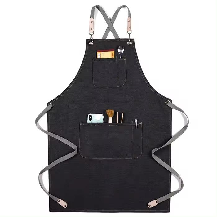 Custom Print Household Kitchen Cook Chef Bib Apron with Pockets