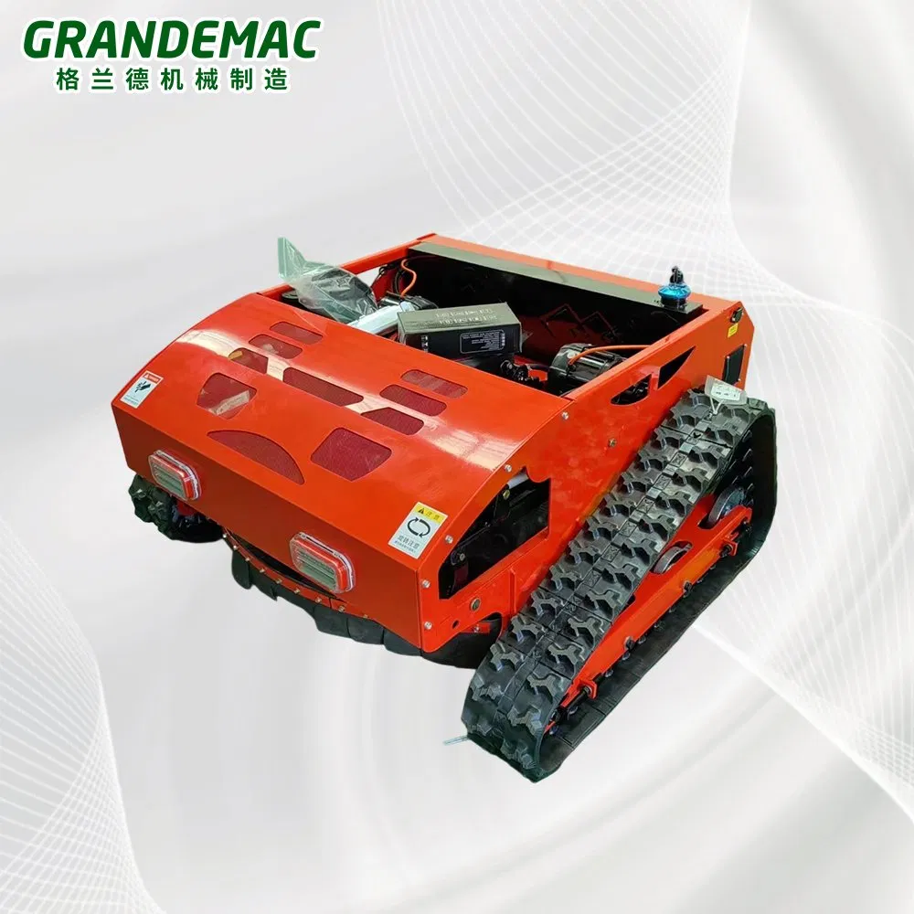 Бензиновый робот-газонокосилка на гусеницах с пультом ДУ