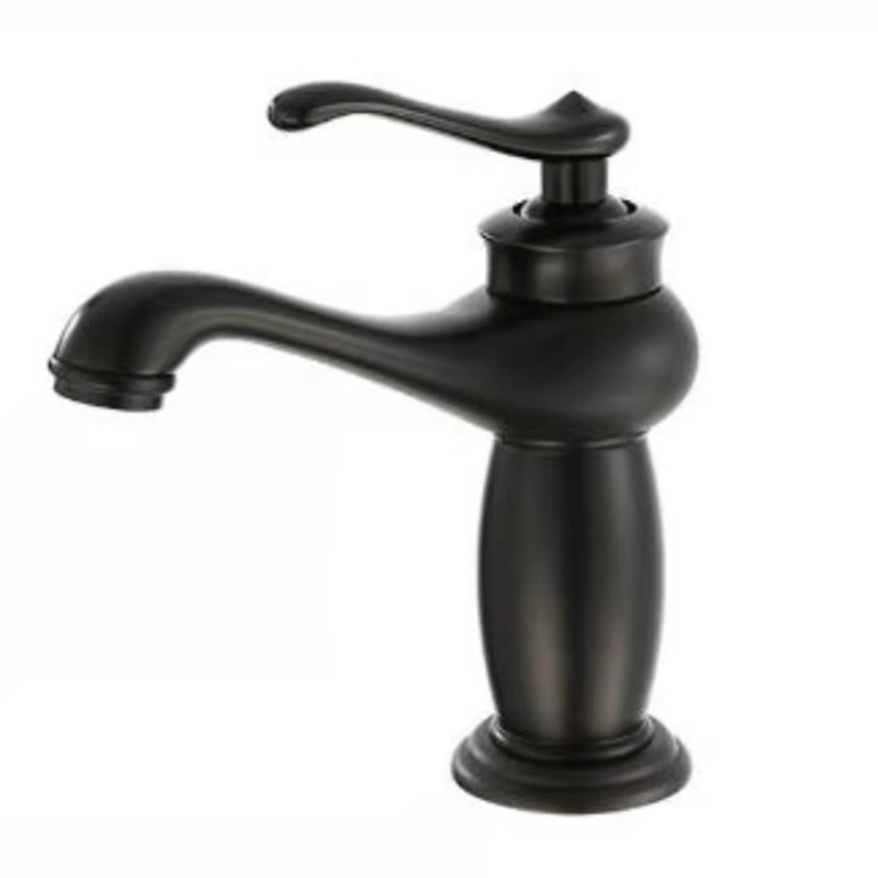 Vintage Fashion Retro European Style Bronze Copper Two Handler Hot and Cold Mixer Basin Faucet