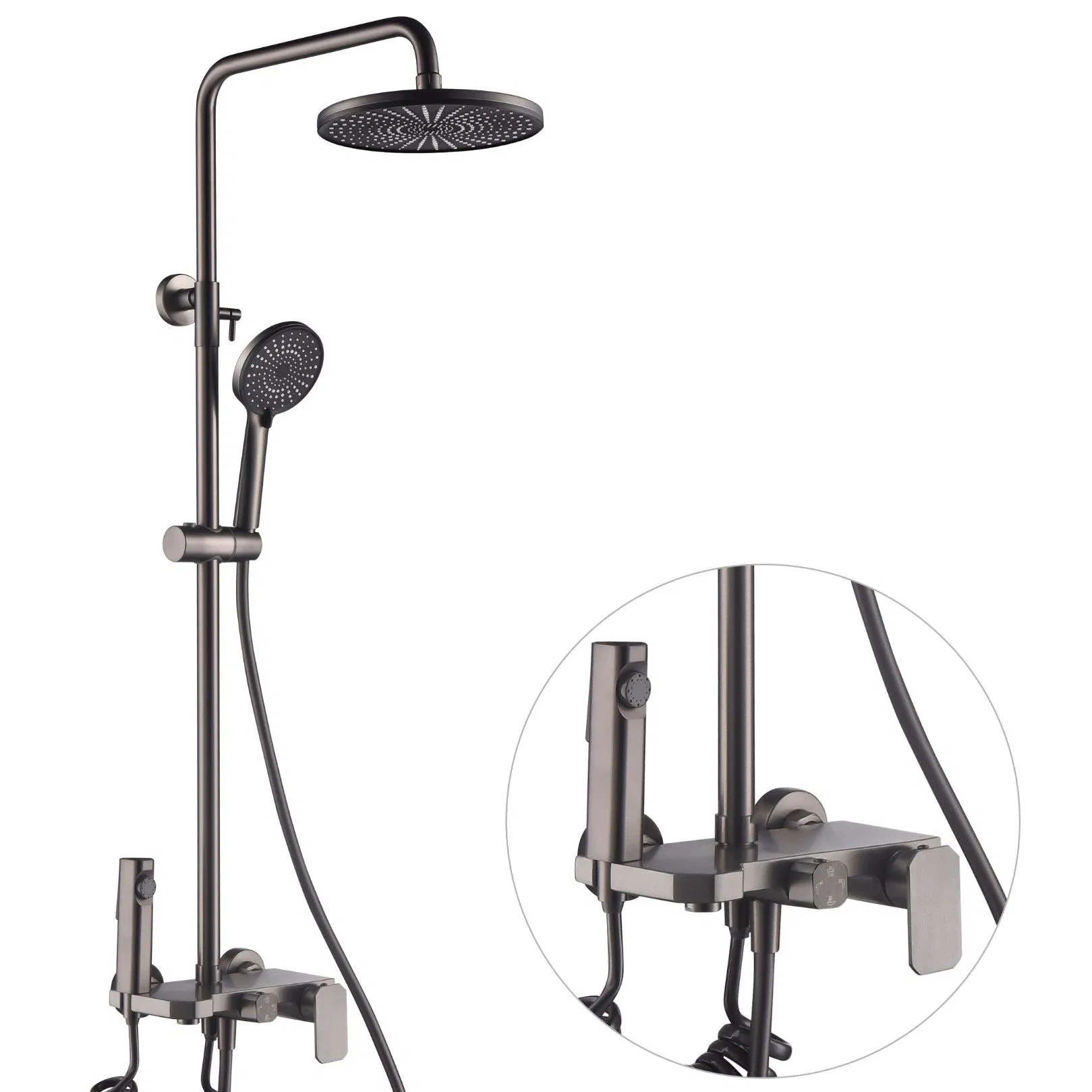 Durable Stainless Steel Wall-Mounted Shower Featuring Energy Efficient Flow