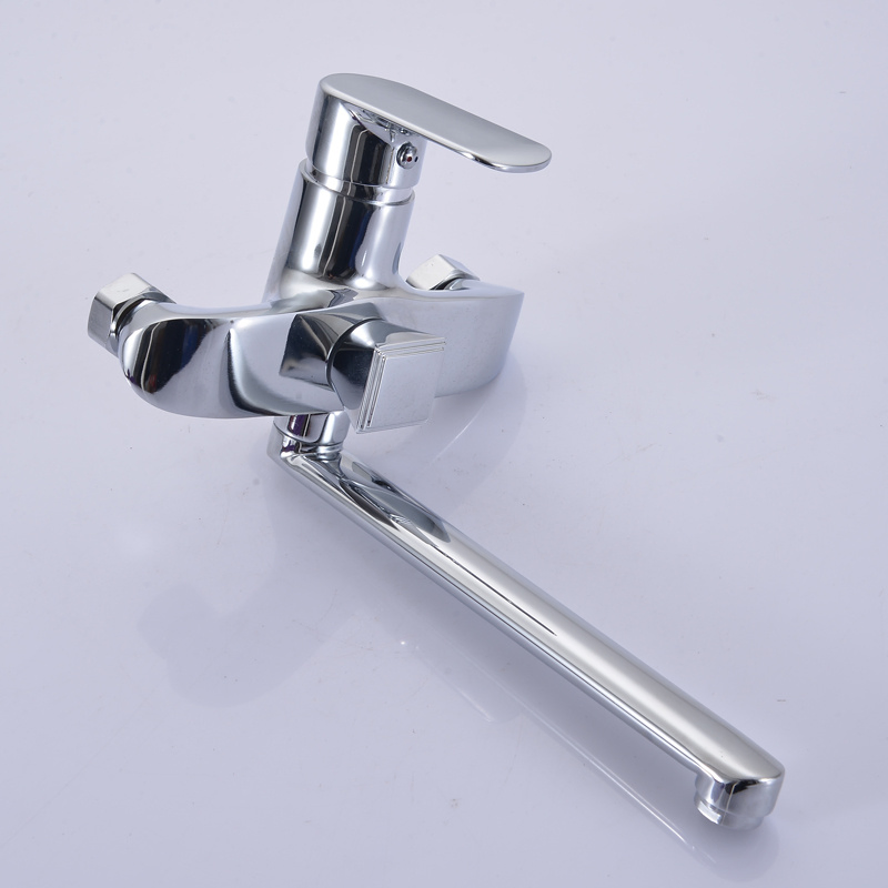 2024 New Modern Wall Mounted Chrome Plate Mixer Bathtub Faucet