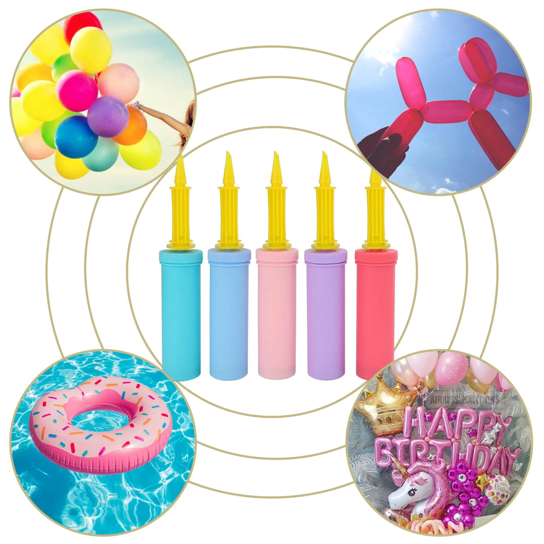 High-Power Balloon Accessories Balloon Pump Hand Held Inflator Air Pump for Balloons