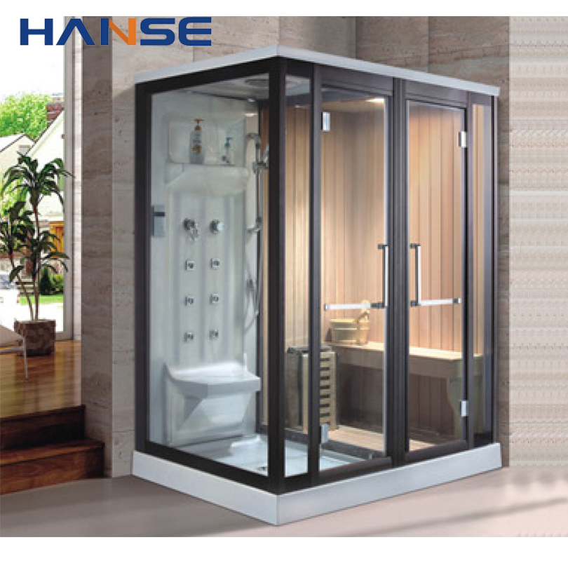 New Style Complete Enclosed Massage Sauna Shower Room Indoor Steam and Sauna Combined
