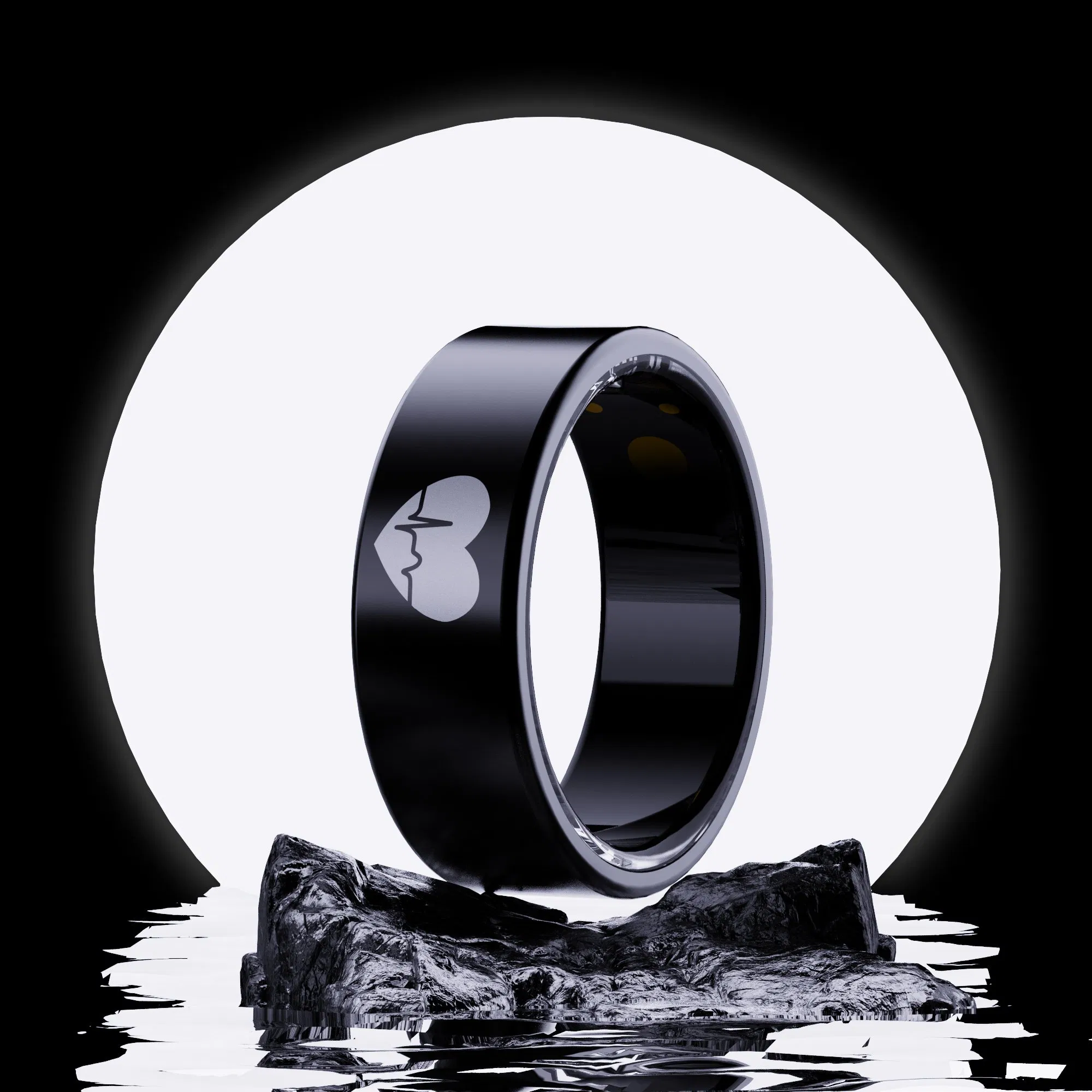 Wholesale ECG Heart Rate Health Monitor Temperature Tracker Fitness Bluetooth Smart Ring