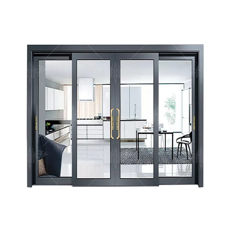 Excellent Quality Sliding Door Aluminum Balcony Exterior Sliding Glass Door Slim Frame Sliding Door