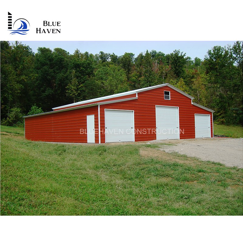 Light Prefab Metal Steel Structure Shed Auto Car Garage for Sale