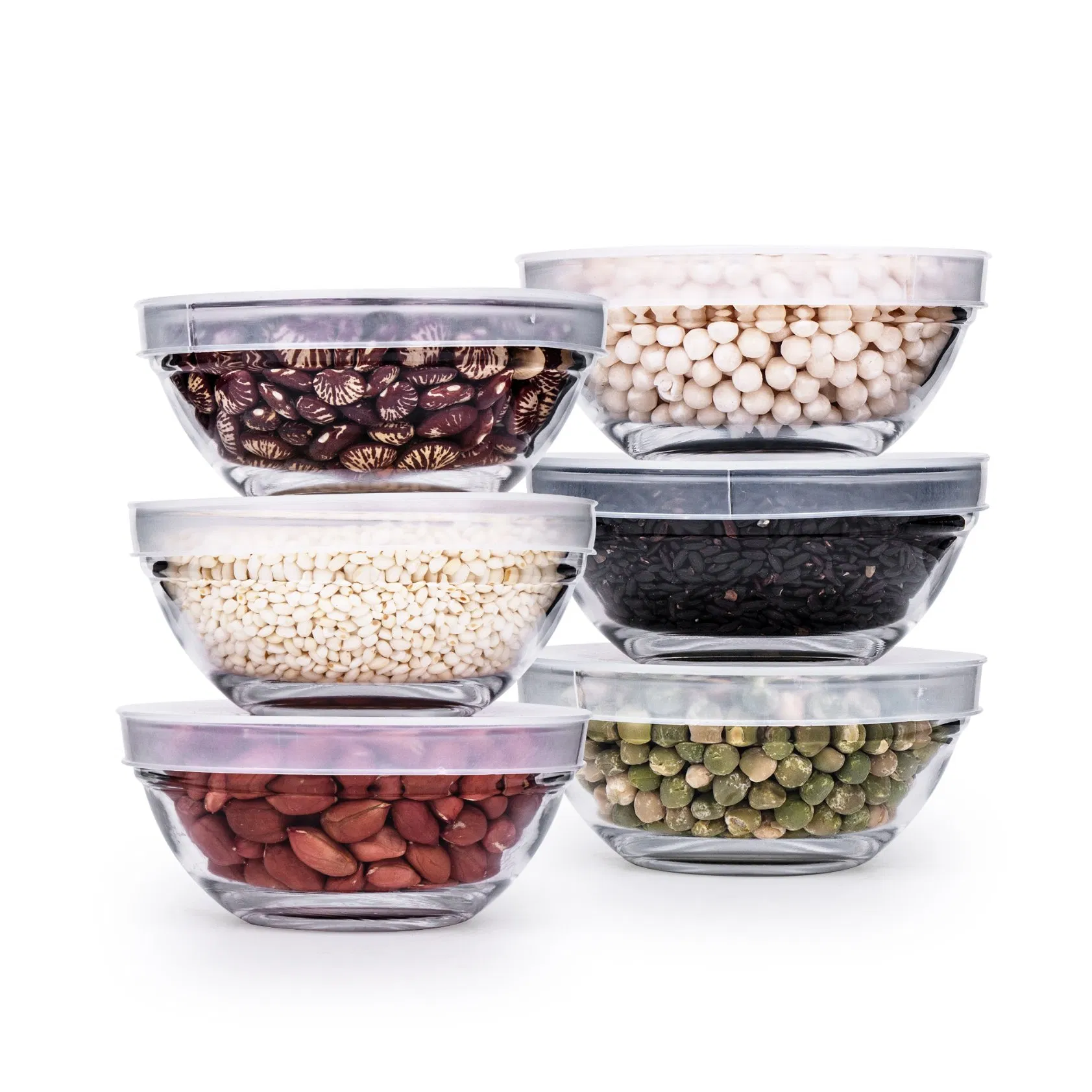 Versatile High Transparency Glass Bowls of 6-Pieces Set for All Occasions