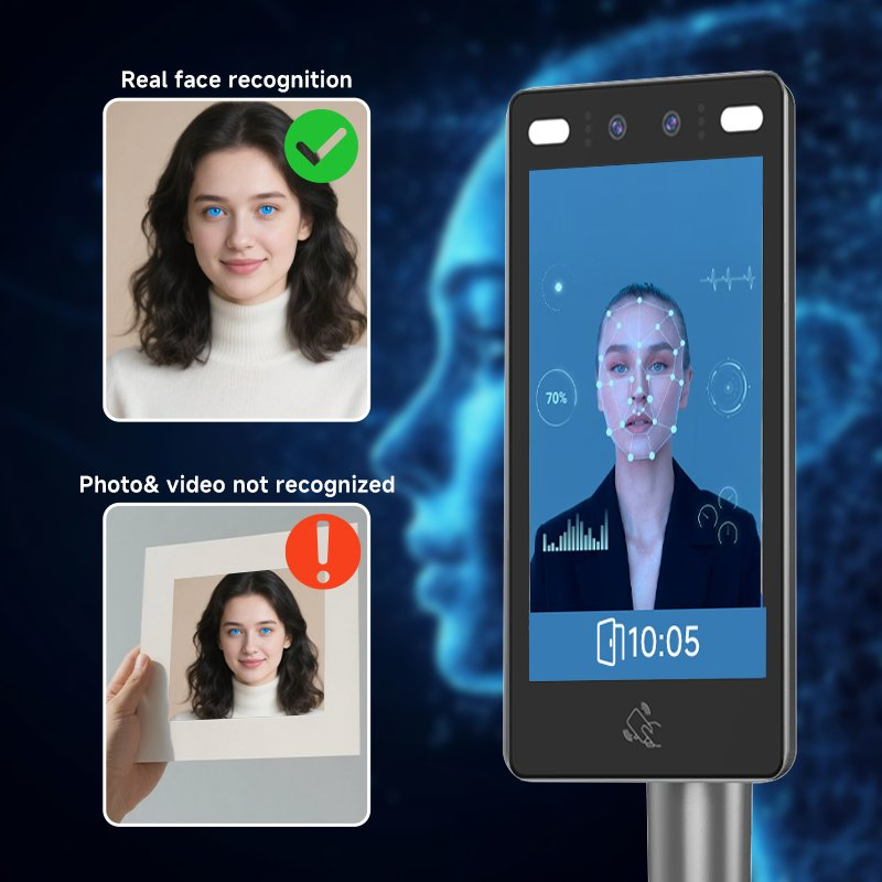 Suntek 10 Inch Biometric Face Recognition Cold-Resistant Door Access Control System for Russia with Night Vision HTTP/Mqtt Facial Recognition