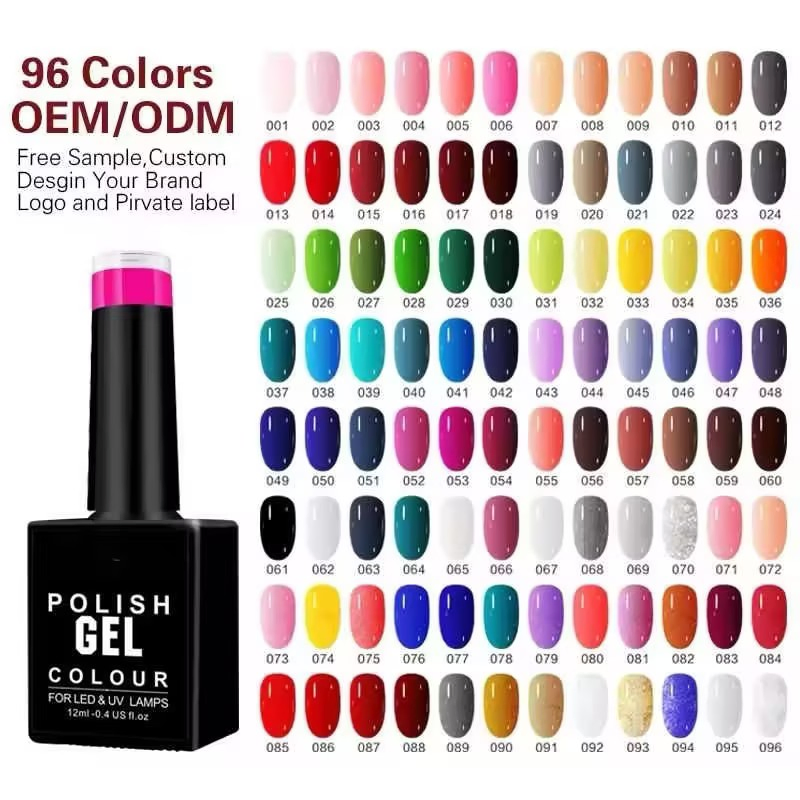 Wholesale 96 Colors Vegan Gel Nail Polish UV LED Gel Polish