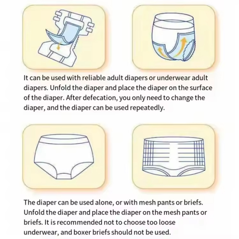 Classic Adult Diaper Disposable Incontinence Pants High Absorbency Medical Breathable