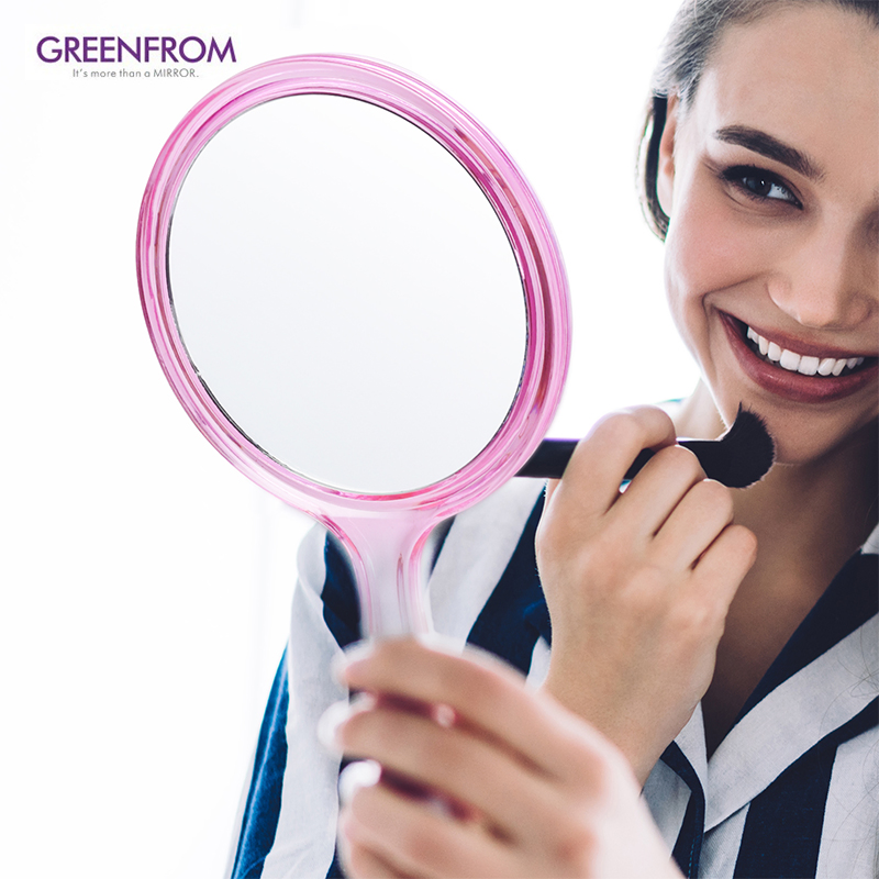 Customized Color Handheld Double Sides Makeup Mirror