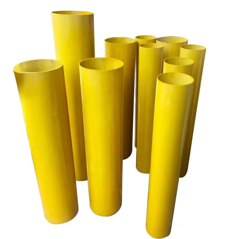 Yellow Color High Strength FRP Round Tube Fiberglass Composite Pipe